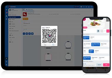 Customizable menus and table QR codes with all-in-one tablet AZCPOS
