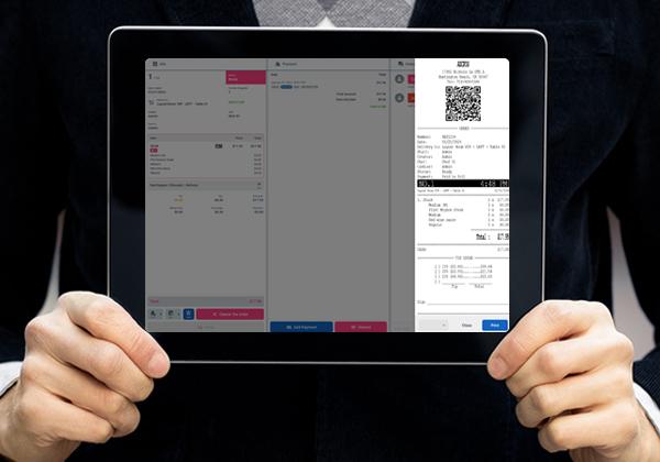 Digital invoices with all-in-one tablet AZCPOS