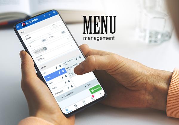 Customizable menu management for online ordering AZCPOS