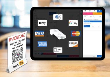 Tableside payment processing with all-in-one tablet AZCPOS