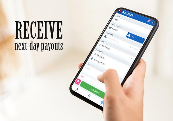 Receive next-day payouts AZCPOS