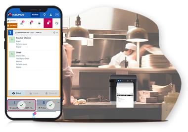 Mobile compatibility POS (point of sale) Kitchen system AZCPOS