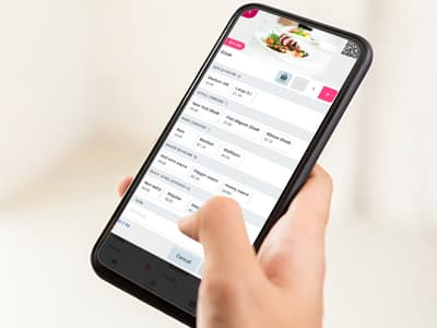 Customized ordering experience for cuisine, dining-in, and full-service restaurants AZCPOS